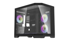 Darkflash Darflash FT418 számítógépház + 6 ARGB ventilátor (fekete) (FT418 BLACK)